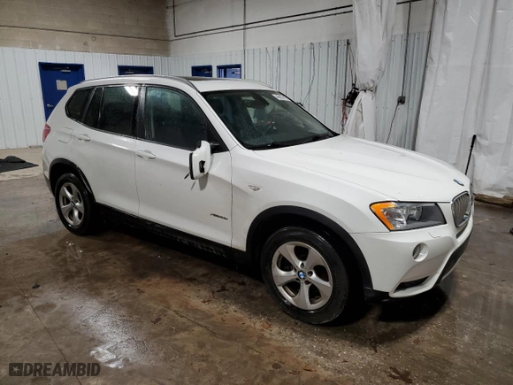 2011 BMW X3 28i with VIN 5UXWX5C56BLW14495, listed as a Copart auction lot 46402785 with 119,806 mi miles and Salvage Title. Bid and sale history available at carsss.com. Image 4.