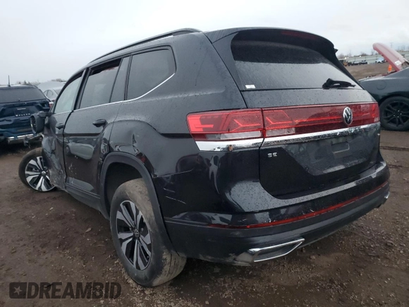 2024 Volkswagen Atlas SE with VIN 1V2LR2CA4RC580463, listed as a Copart auction lot 81372744 with 300 mi miles and Salvage title. Bid and sale history available at DreamBid. Image 2.