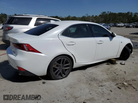 2016 Lexus IS with VIN JTHBE1D26G5026870, listed as a Copart auction lot 48495185 with 86,389 mi miles and Salvage Title. Bid and sale history available at carsss.com. Image 3.
