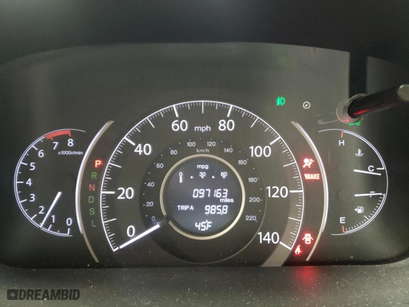 2015 Honda CR-V EX-L with VIN 2HKRM4H76FH626359, listed as a Copart auction lot 46634085 with 97,163 mi miles and Salvage Title. Bid and sale history available at carsss.com. Image 9.