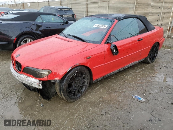 2006 BMW 3 Series 330Ci with VIN WBABW53446PZ39569, listed as a Copart auction lot 44373825 with 0 mi miles and Salvage Title. Bid and sale history available at carsss.com. Image 1.