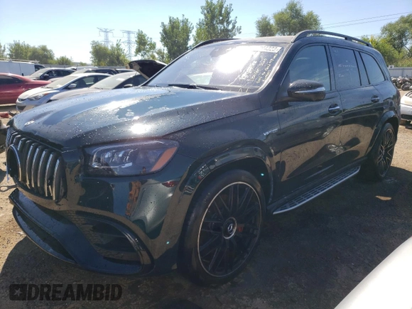 2023 Mercedes-Benz GLS 63 AMG with VIN 4JGFF8KE1PA940386, listed as a Copart auction lot 66294323 with 4,477 mi miles and . Bid and sale history available at DreamBid. Image 1.