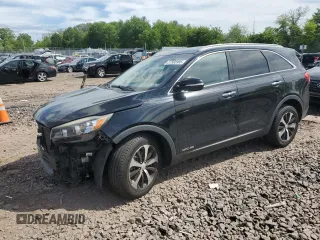 2017 Kia Sorento EX with VIN 5XYPHDA55HG201570, listed as a Copart auction lot 57595985 with 129,698 mi miles and Salvage title. Bid and sale history available at DreamBid. Image 1.