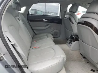 2011 Audi A8 with VIN WAURVAFD9BN006004, listed as a Copart auction lot 47996165 with 132,799 mi miles and Salvage title. Bid and sale history available at DreamBid. Image 10.