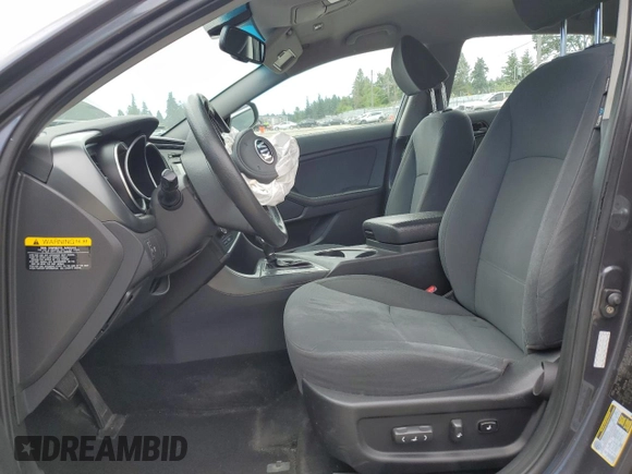 2015 Kia Optima LX with VIN KNAGM4A79F5631926, listed as a Copart auction lot 61419675 with Not provided miles and Salvage title. Bid and sale history available at DreamBid. Image 7.
