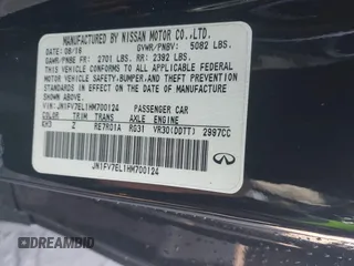 2017 Infiniti Q60 Red Sport 400 with VIN JN1FV7EL1HM700124, listed as a IAAI auction lot 41789570 with 140,841 mi miles and . Bid and sale history available at carsss.com. Image 9.