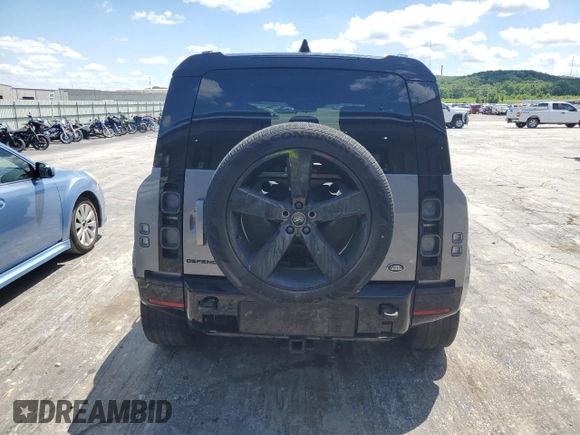 2023 Land Rover Defender X with VIN SALEX7EUXP2200655, listed as a Copart auction lot 56736425 with 28,559 mi miles and Salvage title. Bid and sale history available at DreamBid. Image 6.