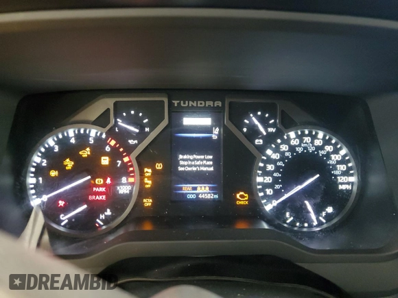 2022 Toyota Tundra 2WD SR5 with VIN 5TFLA5AB8NX018333, listed as a Copart auction lot 49630785 with 44,582 mi miles and Salvage Title. Bid and sale history available at carsss.com. Image 9.
