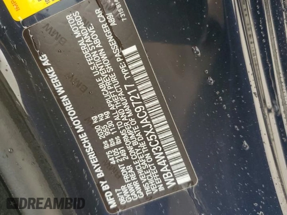 2018 BMW 4 Series 430i with VIN WBA4W3C5XJAC97217, listed as a Copart auction lot 74982834 with Not Provided miles and Non Repairable. Bid and sale history available at DreamBid. Image 13.