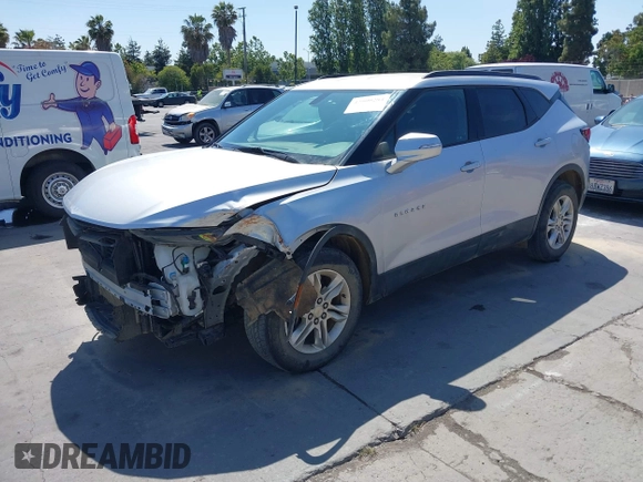 2020 Chevrolet Blazer LT with VIN 3GNKBHRS3LS570083, listed as a IAAI auction lot 42500284 with 46,491 mi miles and . Bid and sale history available at DreamBid. Image 2.