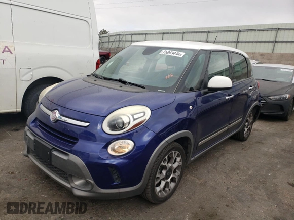 2015 FIAT 500L Urbana Trekking with VIN ZFBCFADH4FZ033544, listed as a Copart auction lot 76069444 with 85,063 mi miles and Salvage Title. Bid and sale history available at carsss.com. Image 1.
