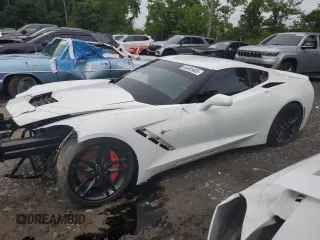 2019 Chevrolet Corvette Z51 1LT with VIN 1G1YH2D79K5123924, listed as a Copart auction lot 64485405 with 23,140 mi miles and Salvage title. Bid and sale history available at DreamBid. Image 1.