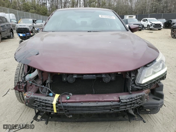 2016 Honda Accord Sedan Sport with VIN 1HGCR2F52GA070722, listed as a Copart auction lot 47123405 with 101,827 mi miles and Salvage Title. Bid and sale history available at carsss.com. Image 5.