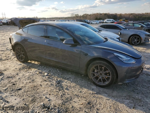 2019 Tesla Model 3 Long Range with VIN 5YJ3E1EB5KF195256, listed as a Copart auction lot 89077375 with 55,719 mi miles and Salvage Title. Bid and sale history available at carsss.com. Image 4.