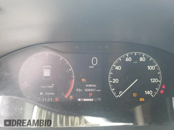 2023 Honda HR-V LX with VIN 3CZRZ2H3XPM744598, listed as a Copart auction lot 59877275 with 39,451 mi miles and Salvage title. Bid and sale history available at DreamBid. Image 9.