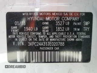 2018 Hyundai Accent SEL with VIN 3KPC24A31JE020788, listed as a Copart auction lot 70532873 with 149,126 mi miles. Bid and sale history available at carsss.com. Image 14.