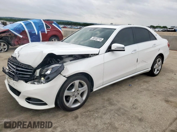 2014 Mercedes-Benz E 350 Sport with VIN WDDHF5KB8EA853525, listed as a Copart auction lot 55132715 with 125,895 mi miles and Salvage title. Bid and sale history available at DreamBid. Image 1.