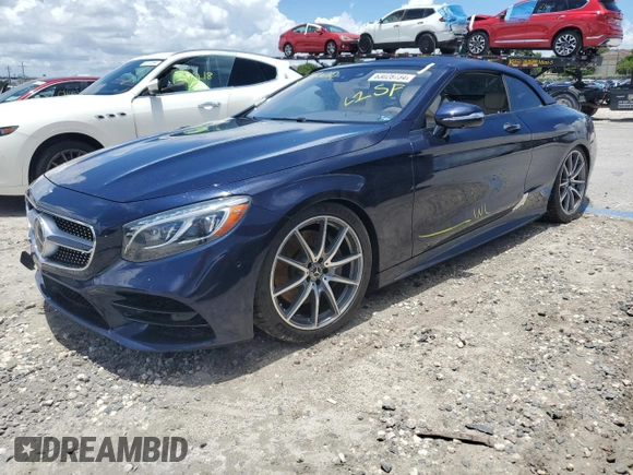 2019 Mercedes-Benz S-Class S 560 with VIN WDDXK8DB4KA038059, listed as a Copart auction lot 63028734 with 40,327 mi miles and Non Repairable. Bid and sale history available at carsss.com. Image 1.