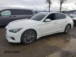 2019 Infiniti Q50 Luxe z VIN JN1EV7AP4KM543703, wystawiony jako Copart lot #47844315 z przebiegiem 61 099 mil mil oraz Szkoda całkowita • Salvage title. Historia ofert i sprzedaży dostępna na DreamBid. Obrazek 1.