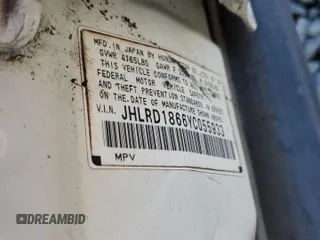 2000 Honda CR-V EX with VIN JHLRD1866YC055933, listed as a Copart auction lot 67120524 with 281,120 mi miles and Salvage Title. Bid and sale history available at carsss.com. Image 14.