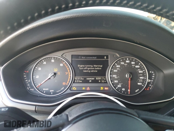 2018 Audi A4 Premium with VIN WAUDNAF43JA161339, listed as a Copart auction lot 45996685 with 92,313 mi miles and Salvage Title. Bid and sale history available at carsss.com. Image 9.