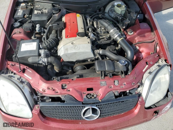 2000 Mercedes-Benz SLK-Class Kompressor with VIN WDBKK47F8YF161417, listed as a Copart auction lot 44499855 with 160,738 mi miles and Salvage Title. Bid and sale history available at carsss.com. Image 11.