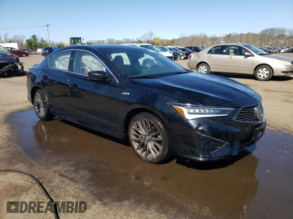 2020 Acura ILX Premium with VIN 19UDE2F89LA011445, listed as a Copart auction lot 53703065 with 48,200 mi miles and Salvage title. Bid and sale history available at DreamBid. Image 4.