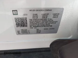2023 Buick Encore GX Preferred with VIN KL4MMBS22PB134758, listed as a IAAI auction lot 42071310 with 59,801 mi miles and . Bid and sale history available at DreamBid. Image 9.