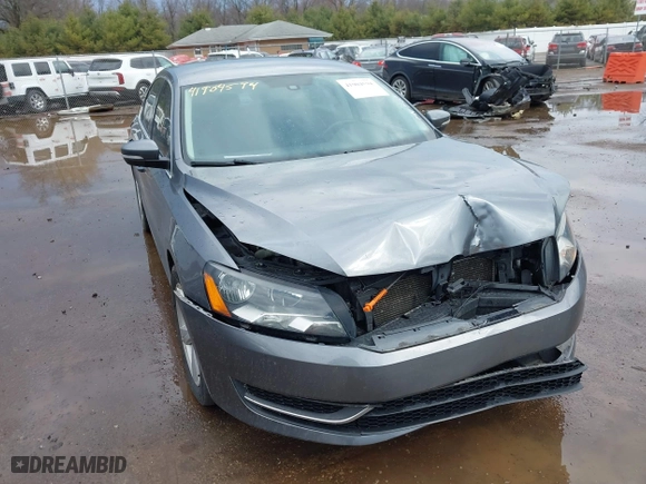 2013 Volkswagen Passat SE w/Sunroof with VIN 1VWBH7A38DC002096, listed as a IAAI auction lot 41904594 with 134,738 mi miles. Bid and sale history available at carsss.com. Image 1.