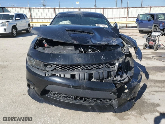 2022 Dodge Charger Scat Pack with VIN 2C3CDXGJXNH180037, listed as a Copart auction lot 77573324 with 15,583 mi miles and Salvage Title. Bid and sale history available at carsss.com. Image 5.
