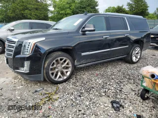 2018 Cadillac Escalade ESV Platinum with VIN 1GYS3KKJXJR347103, listed as a Copart auction lot 63001715 with 97,767 mi miles and Salvage title. Bid and sale history available at DreamBid. Image 1.