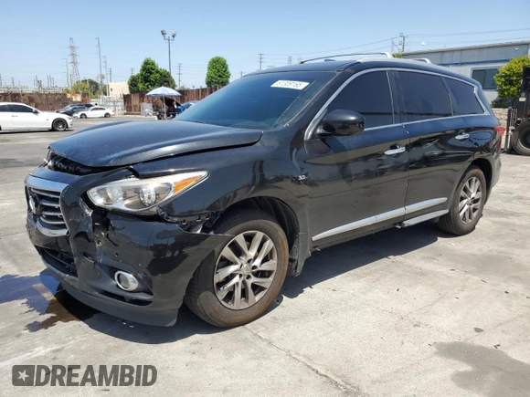 2014 Infiniti QX60 with VIN 5N1AL0MM2EC531260, listed as a Copart auction lot 61309165 with 160,957 mi miles and Salvage title. Bid and sale history available at DreamBid. Image 1.