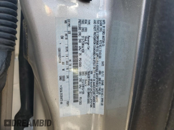 2012 Ford Focus SE z VIN 1FAHP3K2XCL270196, wystawiony jako Copart lot #57319575 z przebiegiem 80 364 mil mil oraz Szkoda całkowita • Salvage title. Historia ofert i sprzedaży dostępna na DreamBid. Obrazek 12.