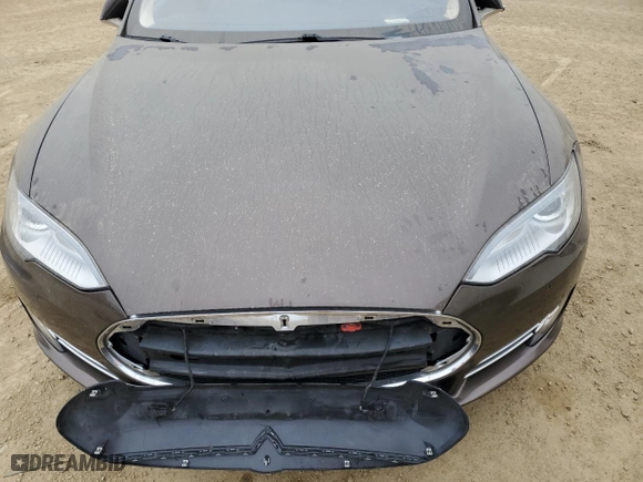 2014 Tesla Model S 60 kWh Battery with VIN 5YJSA1H17EFP32725, listed as a Copart auction lot 87813665 with 0 mi miles and Salvage Title. Bid and sale history available at carsss.com. Image 12.