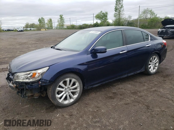 2014 Honda Accord Touring with VIN 1HGCR2F92EA800144, listed as a Copart auction lot 56185665 with 182,154 mi miles and Salvage title. Bid and sale history available at DreamBid. Image 1.