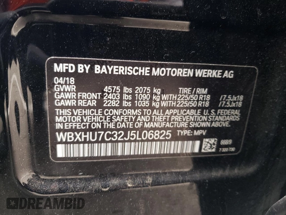 2018 BMW X1 sDrive28i with VIN WBXHU7C32J5L06825, listed as a Copart auction lot 49403143 with 93,723 mi miles. Bid and sale history available at carsss.com. Image 13.