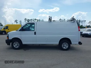 2023 Chevrolet Express Cargo with VIN 1GCWGAFP5P1217550, listed as a IAAI auction lot 42383684 with 9,673 mi miles and . Bid and sale history available at DreamBid. Image 14.