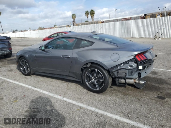 2025 Ford Mustang EcoBoost with VIN 1FA6P8TH4S5103973, listed as a Copart auction lot 47644795 with 670 mi miles and Salvage Title. Bid and sale history available at carsss.com. Image 2.