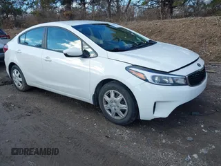 2017 Kia Forte LX with VIN 3KPFK4A77HE057175, listed as a IAAI auction lot 41232874 with 53,479 mi miles. Bid and sale history available at carsss.com. Image 1.