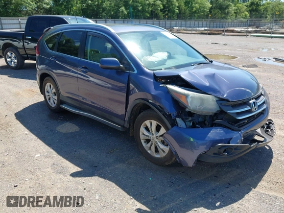 2013 Honda CR-V EX-L with VIN 2HKRM4H73DH634299, listed as a IAAI auction lot 42319666 with 108,689 mi miles and . Bid and sale history available at DreamBid. Image 1.