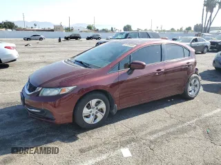 2015 Honda Civic LX with VIN 2HGFB2F54FH539438, listed as a Copart auction lot 61309445 with 140,756 mi miles and Salvage title. Bid and sale history available at DreamBid. Image 1.