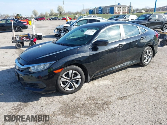 2016 Honda Civic Sedan LX with VIN 19XFC2F52GE055275, listed as a IAAI auction lot 41913726 with 1 mi miles. Bid and sale history available at carsss.com. Image 2.