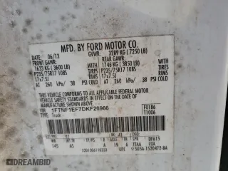 2013 Ford F-150 XL with VIN 1FTNF1EF7DKF26966, listed as a Copart auction lot 75799354 with 184,533 mi miles and Salvage Title. Bid and sale history available at carsss.com. Image 12.