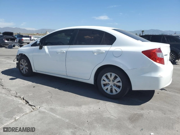 2012 Honda Civic Sdn LX with VIN 19XFB2F50CE328856, listed as a Copart auction lot 52494395 with 152,866 mi miles and Salvage Title. Bid and sale history available at carsss.com. Image 2.