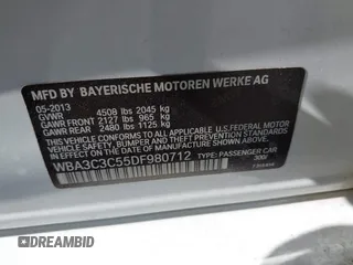 2013 BMW 3 Series 320i xDrive с VIN WBA3C3C55DF980712, выставлен на аукционе IAAI как лот 42317269 с пробегом 114 528 миль миль и . История ставок и продаж доступна на DreamBid. Изображение 9.