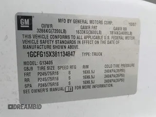 2008 Chevrolet Express Cargo z VIN 1GCFG15X381134847, wystawiony jako IAAI lot #41933588 z przebiegiem 114 592 mil mil oraz . Historia ofert i sprzedaży dostępna na DreamBid. Obrazek 9.