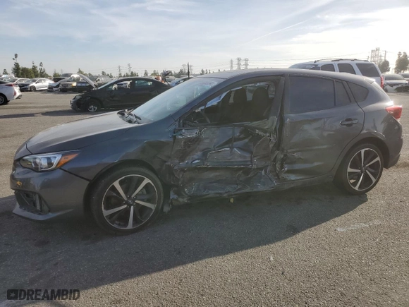 2022 Subaru Impreza Sport with VIN 4S3GTAM63N3712227, listed as a Copart auction lot 86365094 with 82,639 mi miles and Salvage Title. Bid and sale history available at carsss.com. Image 1.