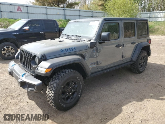 2023 Jeep Wrangler z VIN 1C4JJXN61PW623013, wystawiony jako Copart lot #54681425 z przebiegiem 26 574 mil mil oraz Czysty tytuł • Clean title. Historia ofert i sprzedaży dostępna na DreamBid. Obrazek 1.