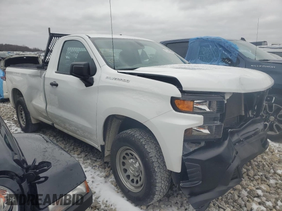 2021 Chevrolet Silverado 1500 Work Truck with VIN 3GCNWAEH0MG295904, listed as a Copart auction lot 46837045 with 58,931 mi miles and Clean Title. Bid and sale history available at carsss.com. Image 4.