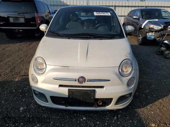 2012 FIAT 500 Sport with VIN 3C3CFFBR7CT310541, listed as a Copart auction lot 58849675 with 107,427 mi miles and Salvage title. Bid and sale history available at DreamBid. Image 5.